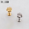 3D PET DOG CAT PAW THREADLESS PUSH IN ASTM F136 IMPLANT GRADE TITANIUM LABRET SET